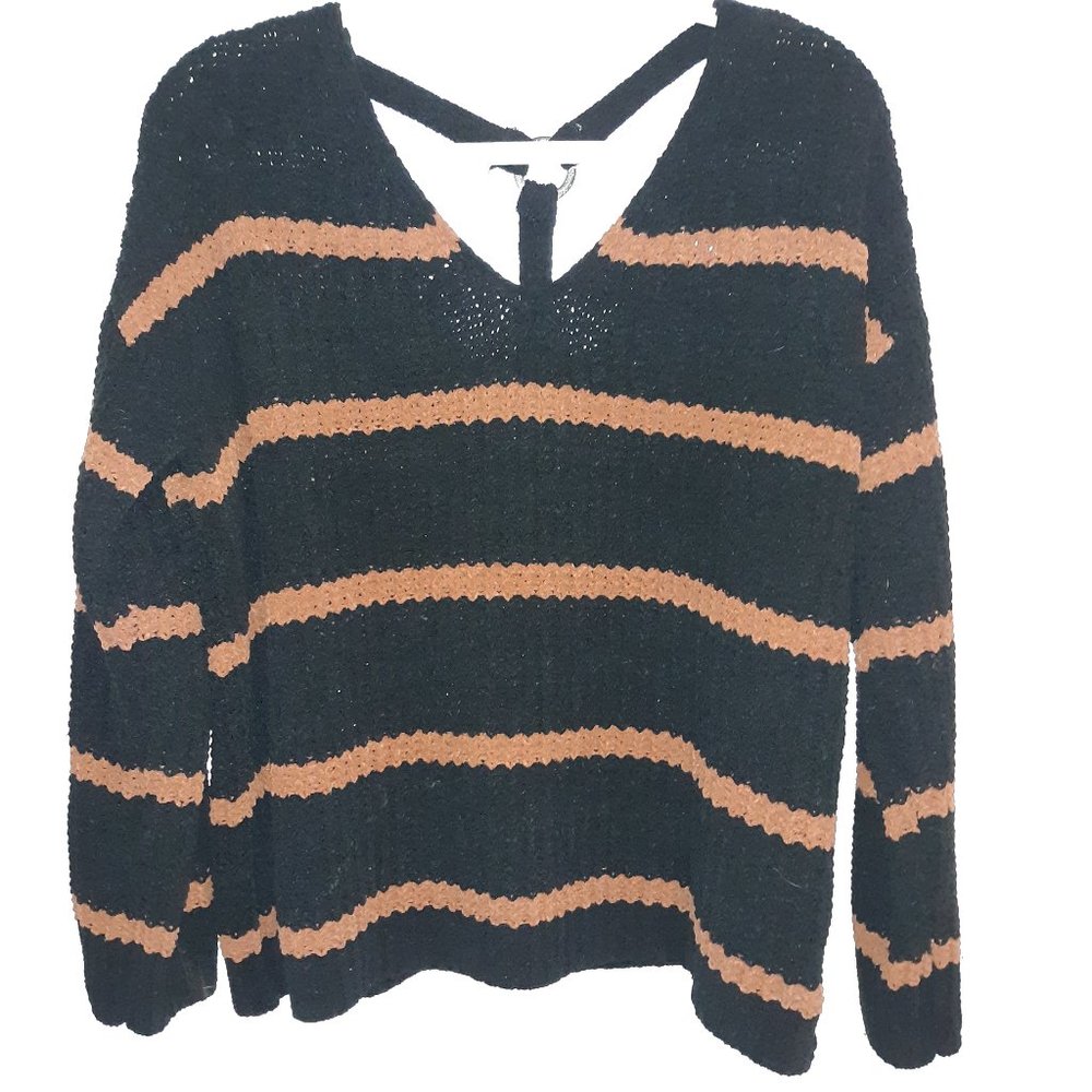 Black and Brown Backless Sweater Size XL